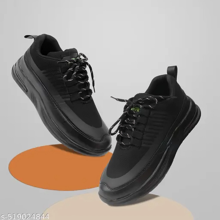 Black sports shoes for men