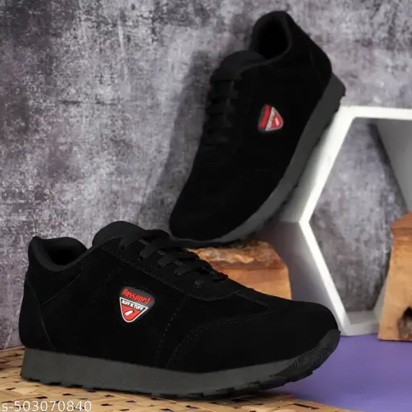 Black sports shoes for men