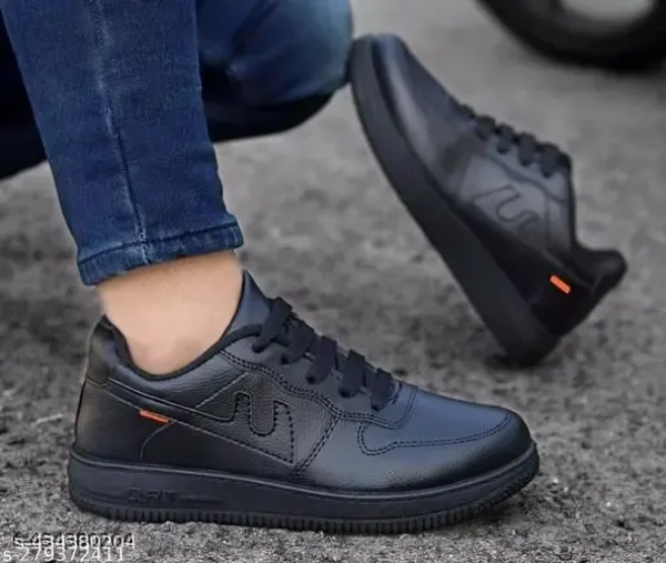 Mens Black Casual Shoes - Image 3